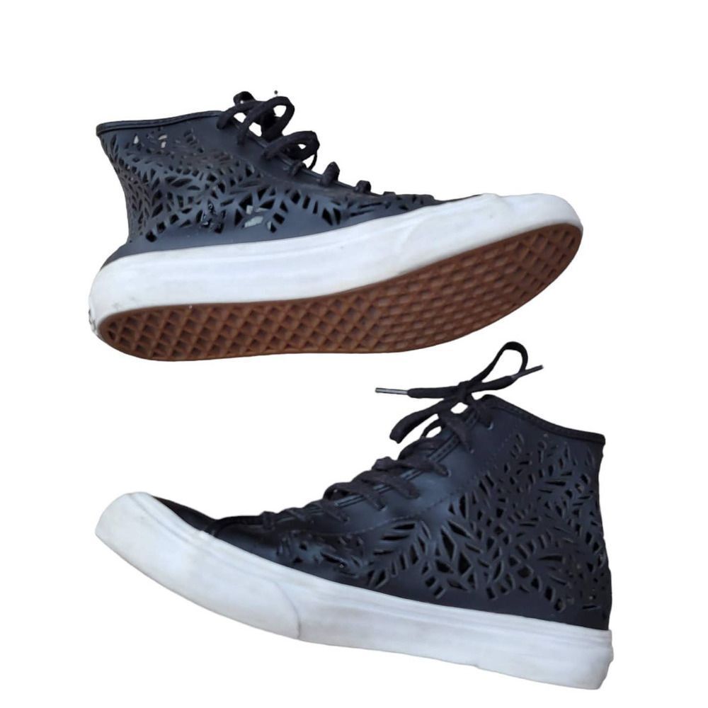 Vans Sk8-Hi Decon Leaves/Black Ankle-High Leather Sneaker Women's US 7.5 - Picture 3 of 8